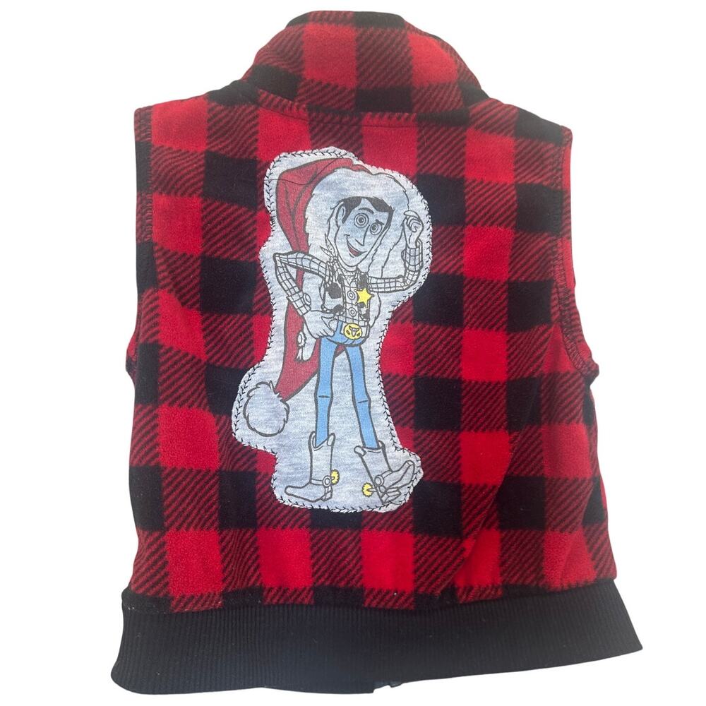 Toy Story Woody Red Plaid Fleece Vest 24 Months Toddler Kids Christmas Unique